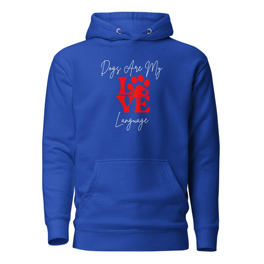 Dogs Are My Love Language Cotton Heritage M2580 Unisex Premium Hoodie - Pawfect Merch