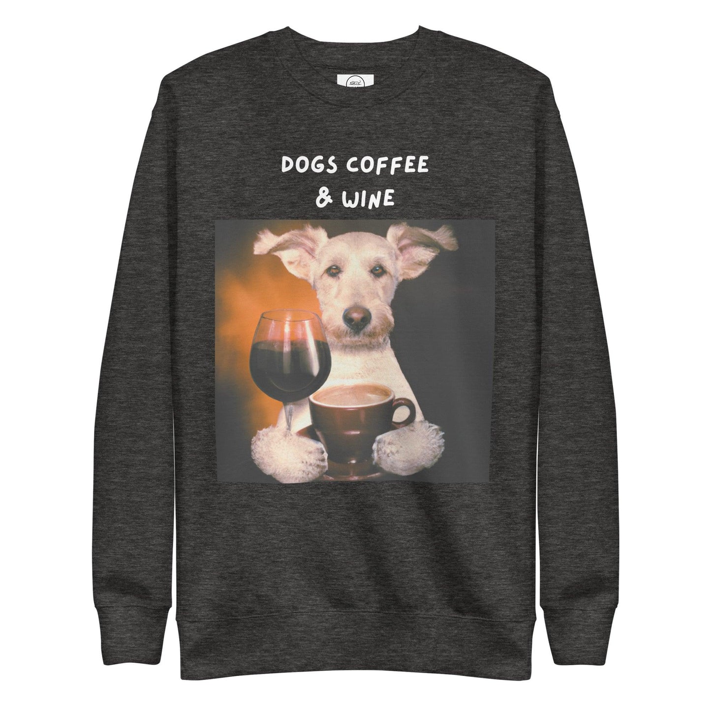 Dogs Coffee & Wine Cotton Heritage M2480 Unisex Premium Sweatshirt - Pawfect Merch