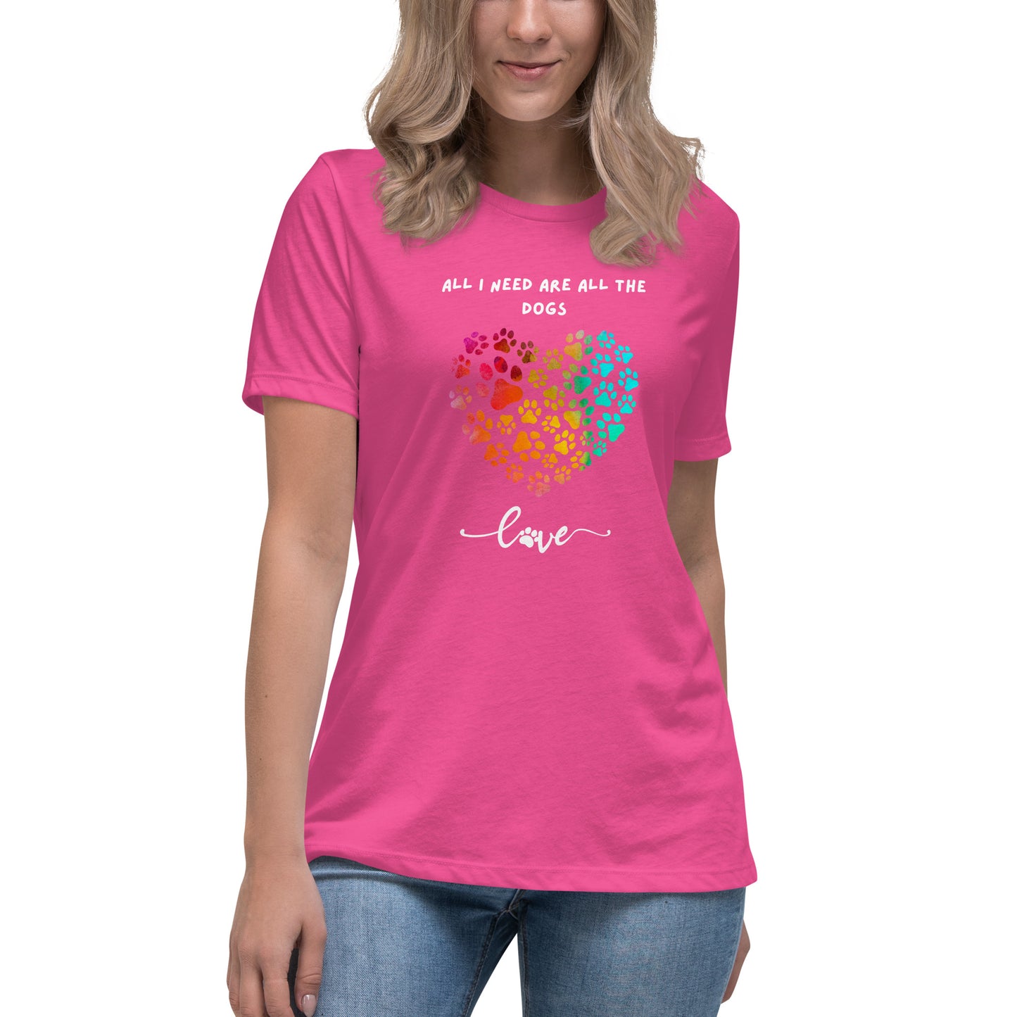 Women's Premium Cotton Relaxed T-Shirt - All I Need Are All The Dogs