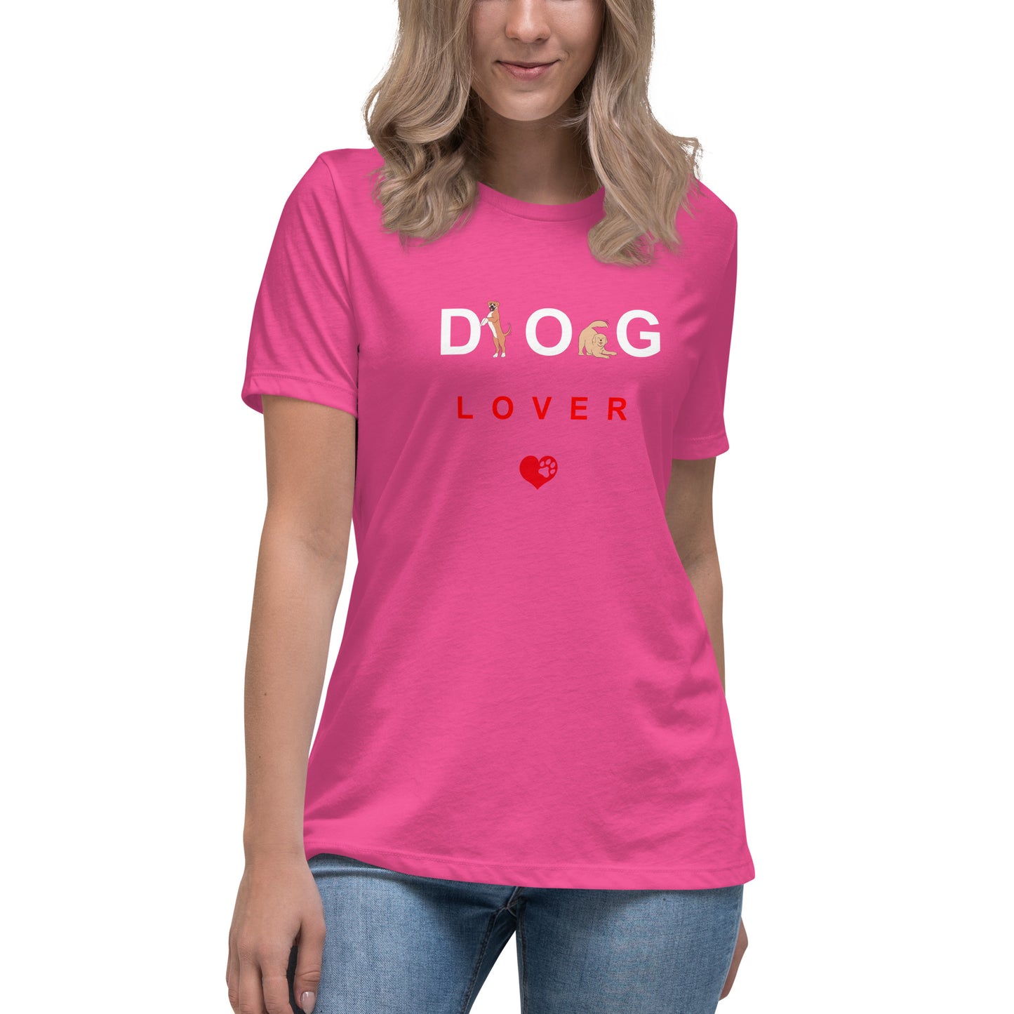 Women's Premium Cotton Relaxed T-Shirt - Dog Lover