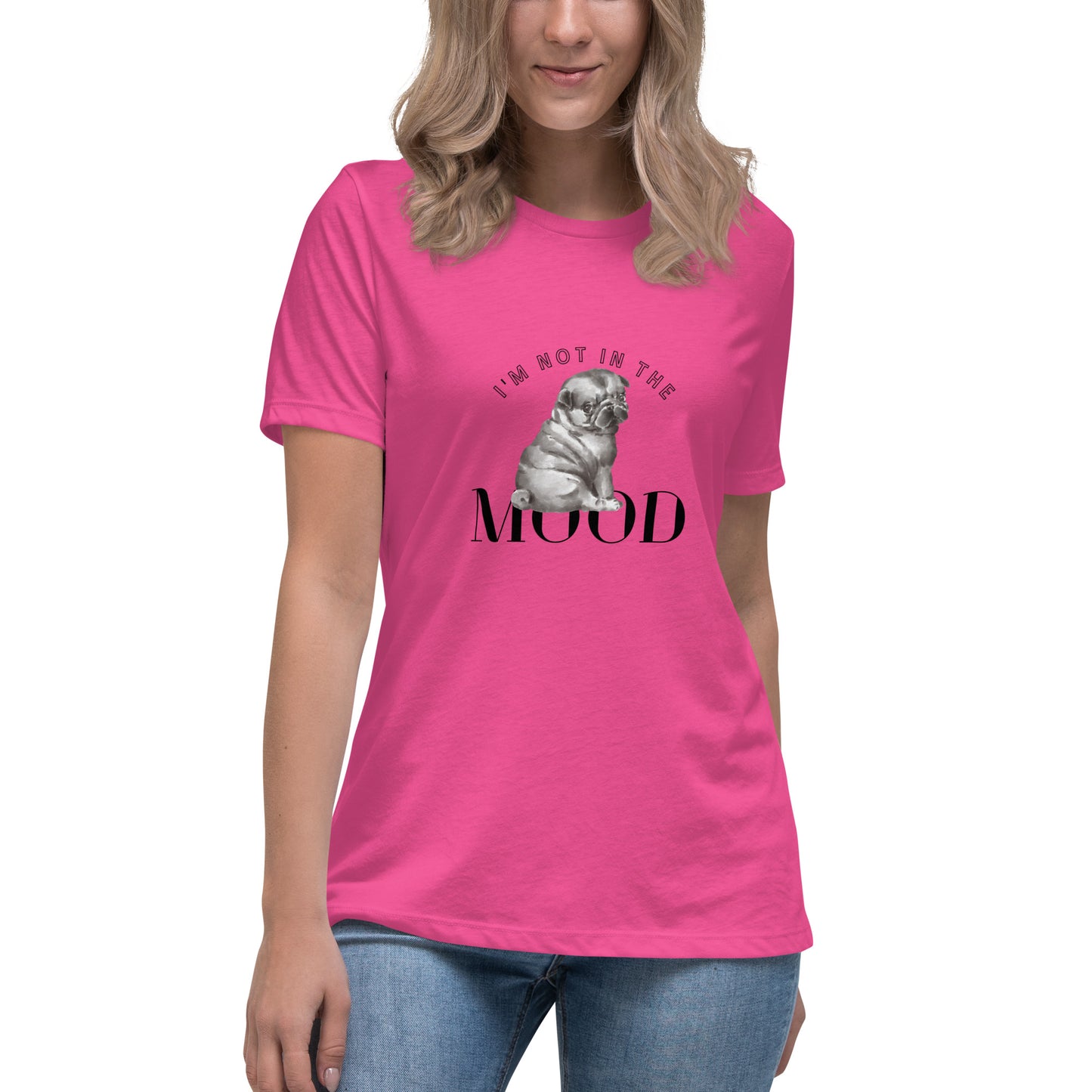 Women's Premium Cotton Relaxed T-Shirt - I'm Not In The Mood