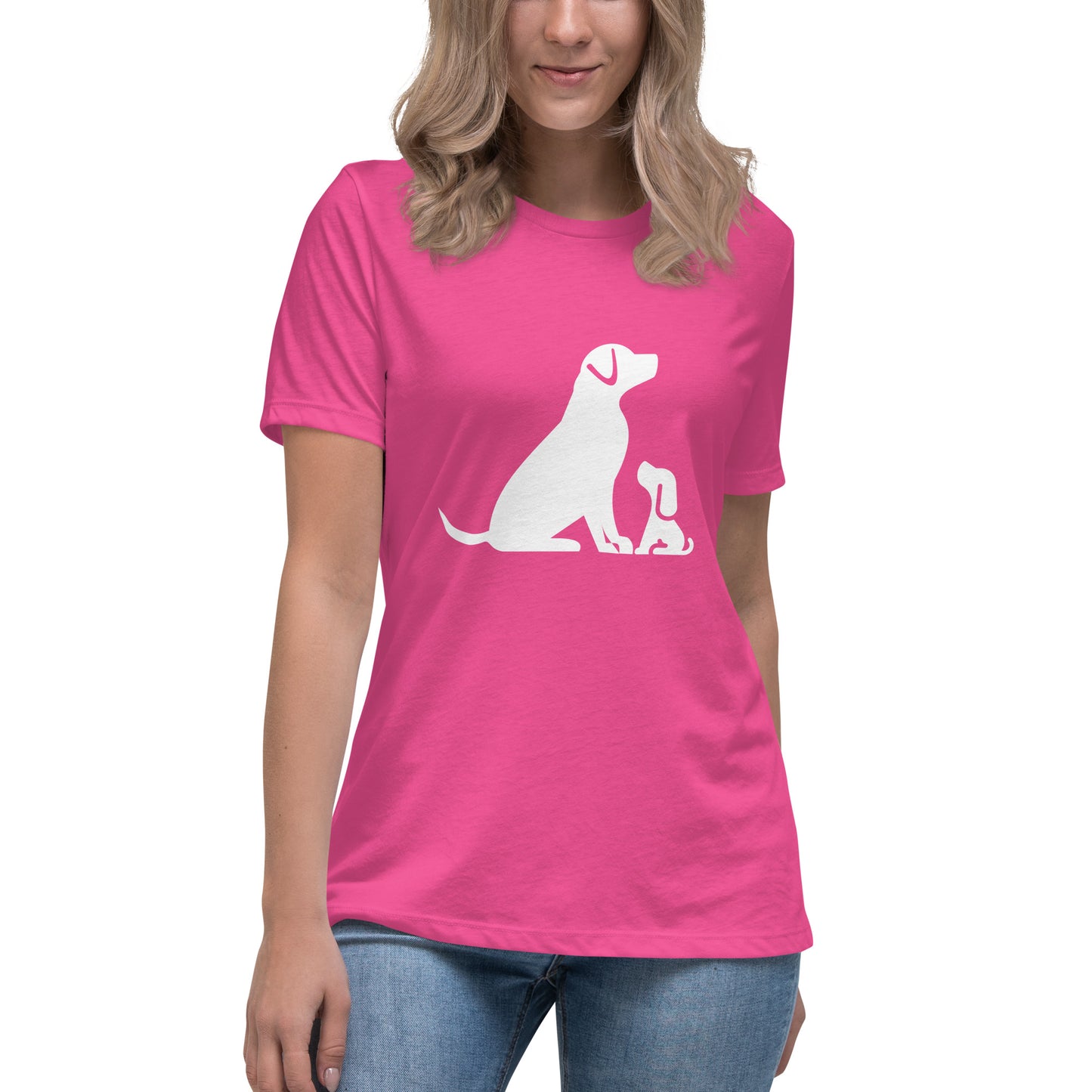 Women's Premium Cotton Relaxed T-Shirt - Dogs Are Love