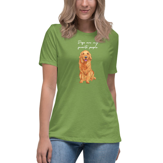 Women's Premium Cotton Relaxed T-Shirt - Dogs Are My Favorite People