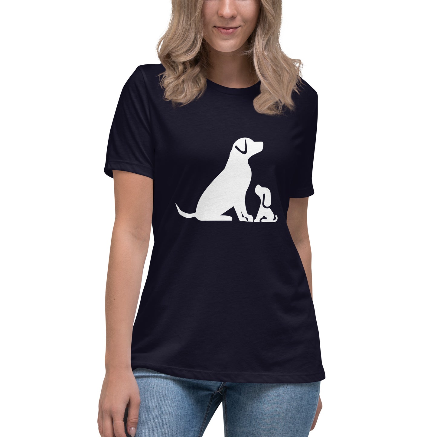 Women's Premium Cotton Relaxed T-Shirt - Dogs Are Love