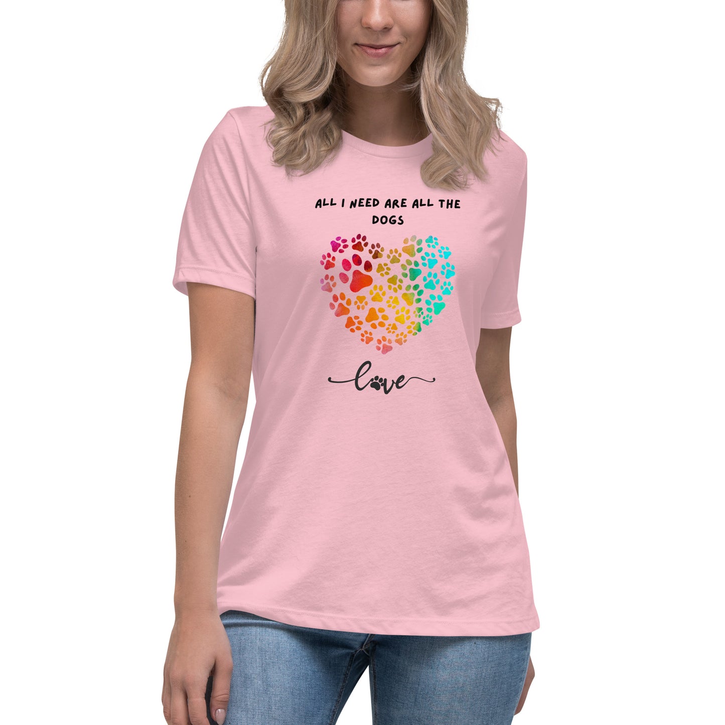 Women's Premium Cotton Relaxed T-Shirt - All I Need Are All The Dogs