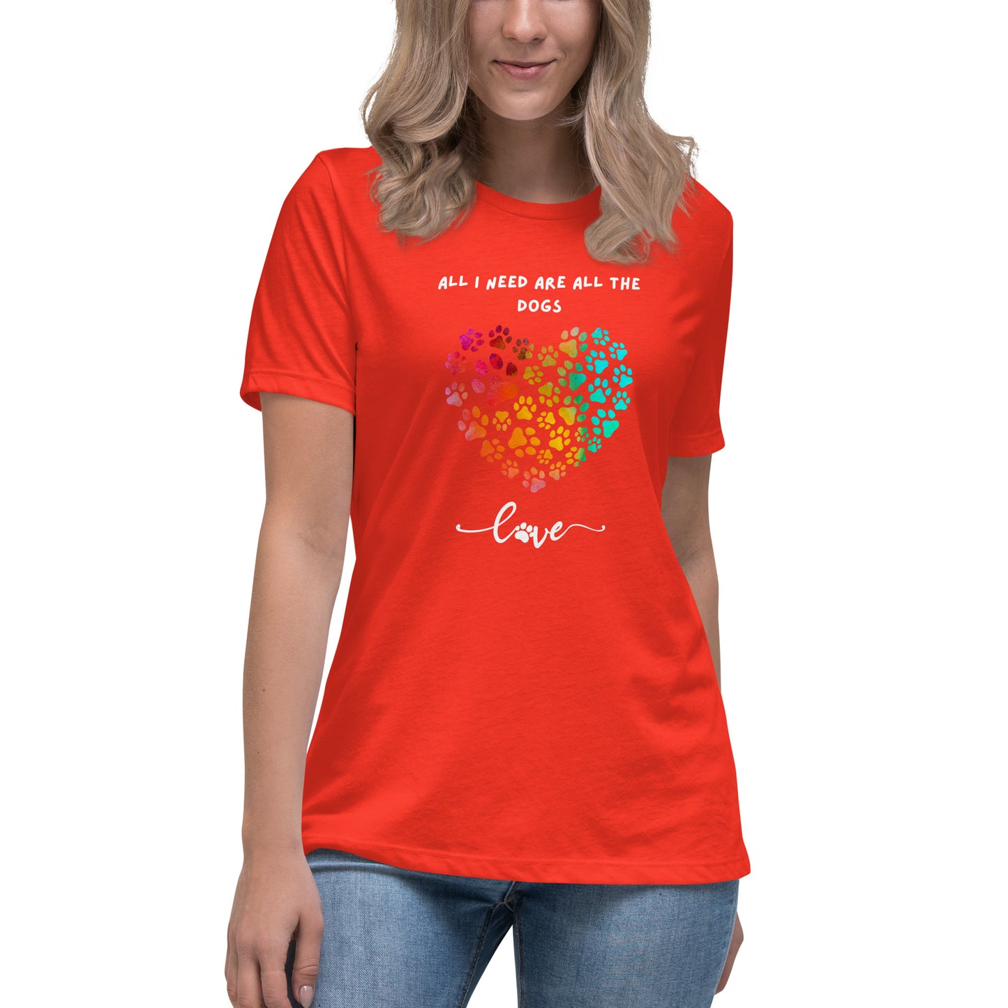 Women's Premium Cotton Relaxed T-Shirt - All I Need Are All The Dogs