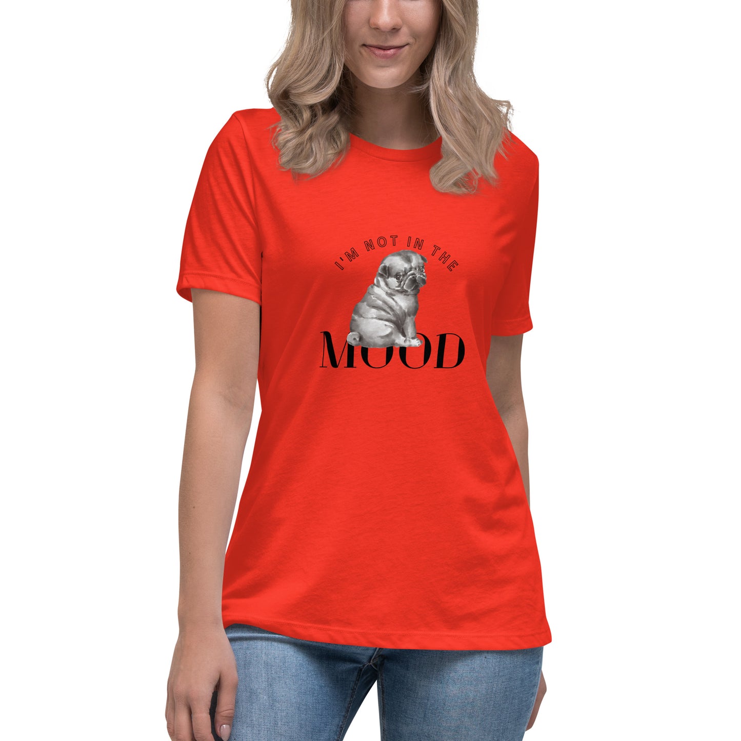 Women's Premium Cotton Relaxed T-Shirt - I'm Not In The Mood